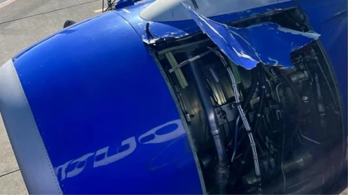 ABD'de uçağının motor kapağı kalkış sırasında koptu