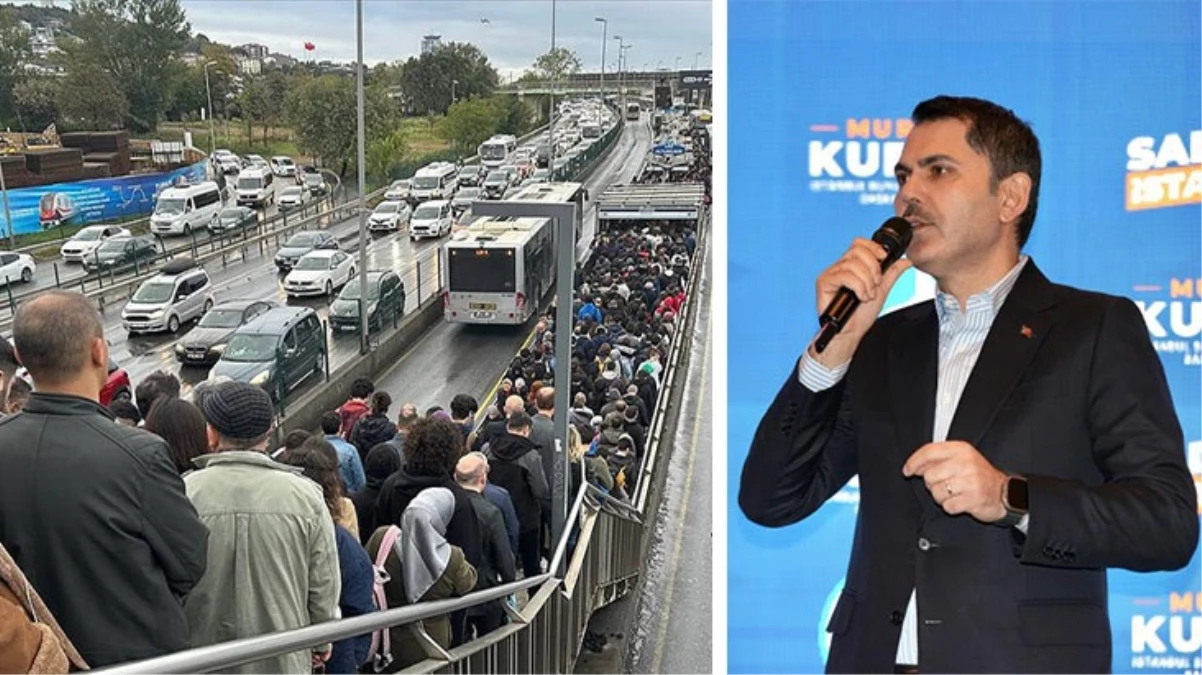 Murat Kurum, toplu taşımadaki yoğunluk üzerinden İmamoğlu'nu eleştirdi